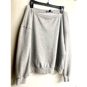 INC International Concepts Off the Shoulder Grey Sweatshirt